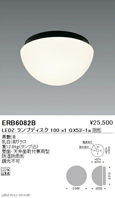 遠藤照明アウトドアライトシーリングライト本体黒Disk10ERB6082B※ランプ別売