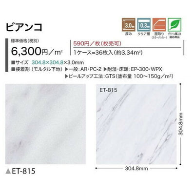 サンゲツフロアタイルリフォルタビアンコライムストーン1枚単位の画像