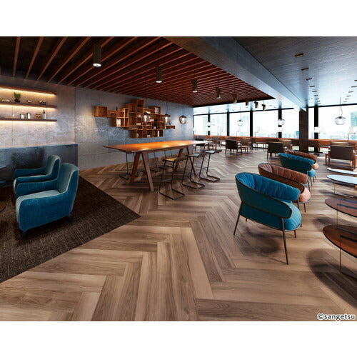 サンゲツ OT 置敷き帯電防止ビニル床タイル ドライウォルナット【ケース売り(12枚入)】