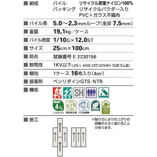 【1枚単位】サンゲツ カーペットタイルNT NT-700H PLANK NTH-7210 F-eco フィールドビュープランクF
