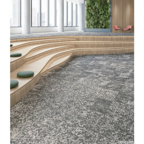 サンゲツ カーペットタイルDT NATURE フラクタル・フォレストF フォリッジF DT-5020 DT-5030 F-eco【1枚単位】| 光や木々、水、石など自然の美しさをモチーフにした有機的なデザイン