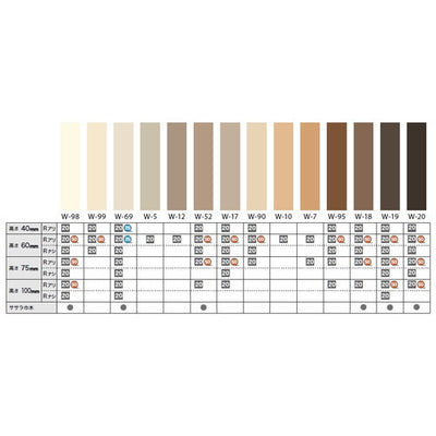 サンゲツ巾木カラー巾木(20枚入)H60RアリW-97-6R~W-19-6Rケース単位