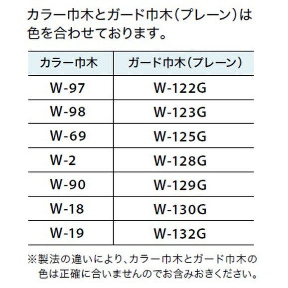 サンゲツ 巾木 ガード巾木 木目調(9m巻) H30 Rアリ W-152G~W-169G 1巻単位
