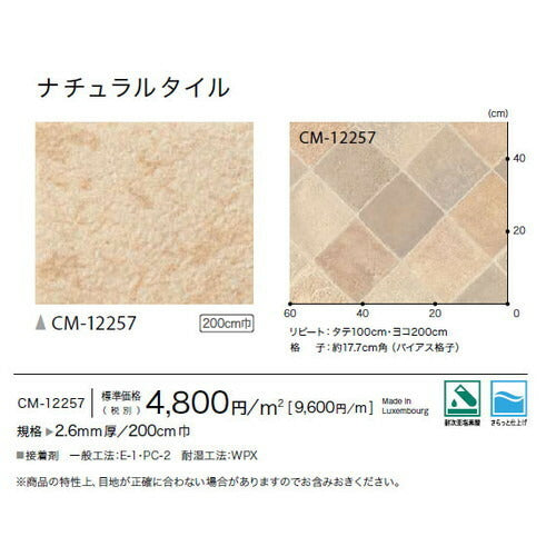 サンゲツ 機能性クッションフロア CMフロア 200cm巾 (1m単位)