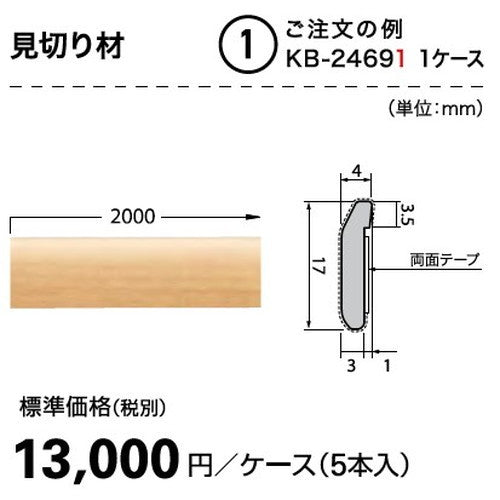 サンゲツ Sフロア 腰壁シート用専用部材 見切材 ケース単位(5本入)