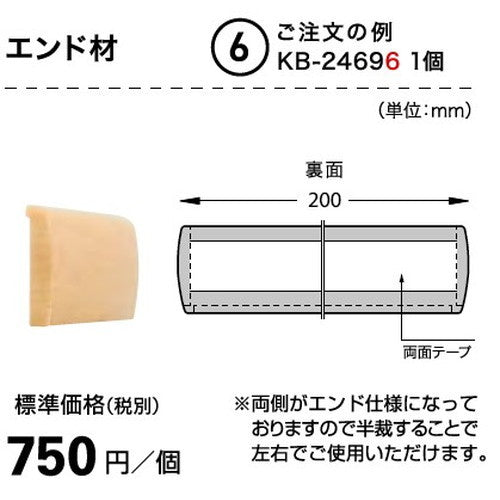サンゲツ Sフロア 腰壁シート用専用部材 エンド材 1個単位
