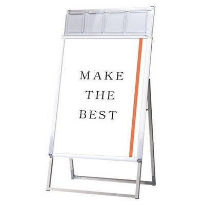 ポスターグリップスタンド看板パンフレットケース付(屋内用)B2片面シルバーPGSKP-B2KSの商品画像