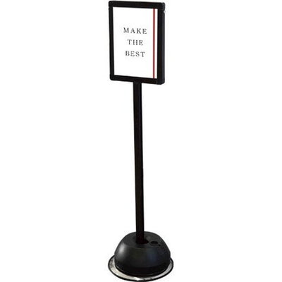 屋外ポールサインスタンドA4片面縦ブラックBOPSS-A4TKの商品画像