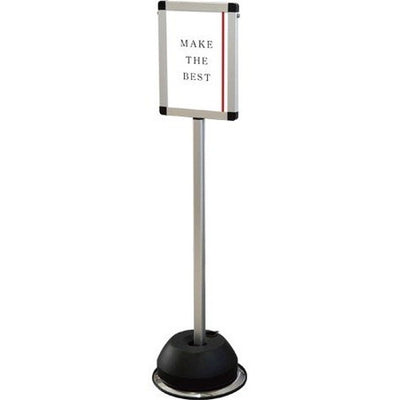 屋外ポールサインスタンドA4片面縦シルバーOPSS-A4TKの商品画像