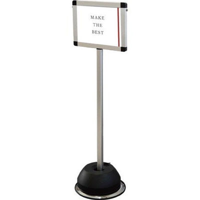 屋外ポールサインスタンドA4片面横シルバーOPSS-A4YKの商品画像