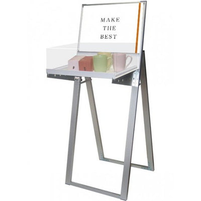 ラックスタンド看板A3横ホワイト(アクリルボックス付)RASKA-A3YWの商品画像