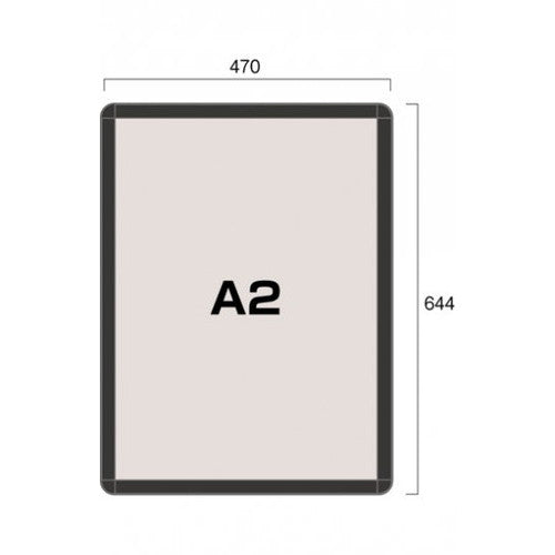 ポスターグリップ32R(屋内用) A2ブラック TSK-PG-32R-A2B(N)