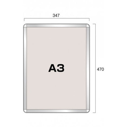 ポスターグリップ32R(屋内用) A3シルバー TSK-PG-32R-A3C(N)