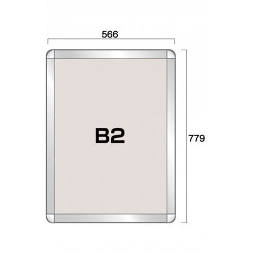 ポスターグリップ44R(屋内用) B2シルバー TSK-PG-44R-B2C(N)