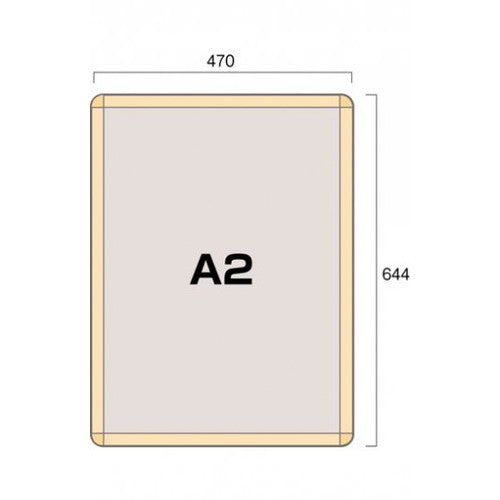 ポスターグリップ32R(屋外用) A2白木調 TSK-PG-32R-A2S(G)