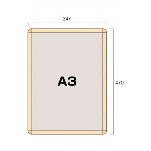 ポスターグリップ32R(屋外用) A3白木調 TSK-PG-32R-A3S(G)