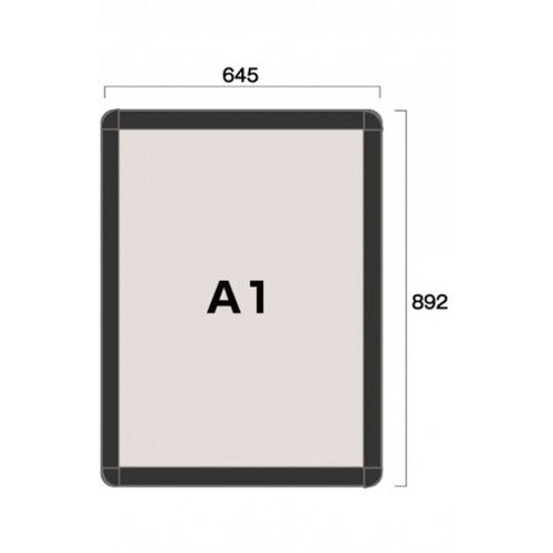 ポスターグリップ44R(屋外用) A1ブラック TSK-PG-44R-A1B(G)