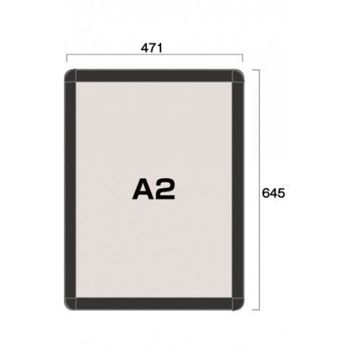 ポスターグリップ44R(屋外用) A2ブラック TSK-PG-44R-A2B(G)