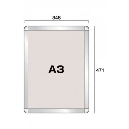 ポスターグリップ44R(屋外用) A3シルバー TSK-PG-44R-A3C(G)