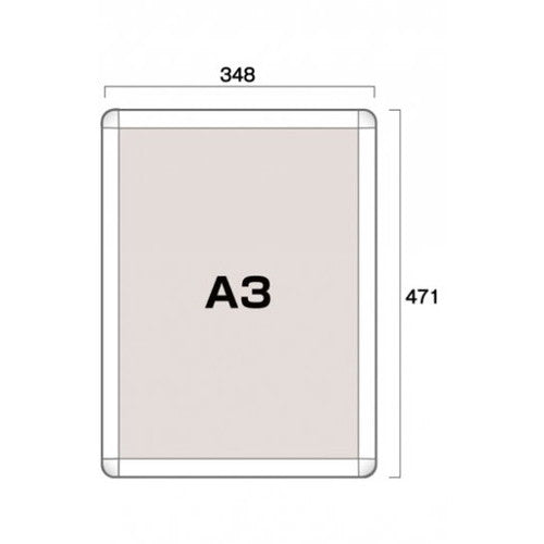 ポスターグリップ44R(屋外用) A3ホワイト TSK-PG-44R-A3W(G)