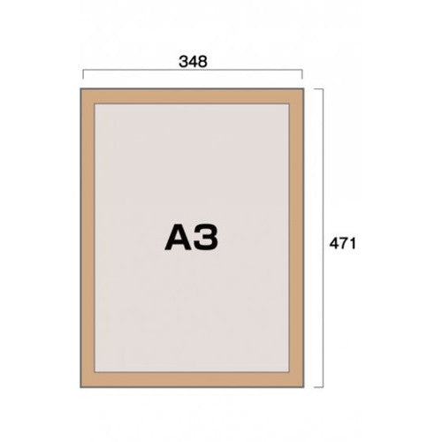ポスターグリップ44S(屋外用) A3けやき調 TSK-PG-44S-A3K(G)