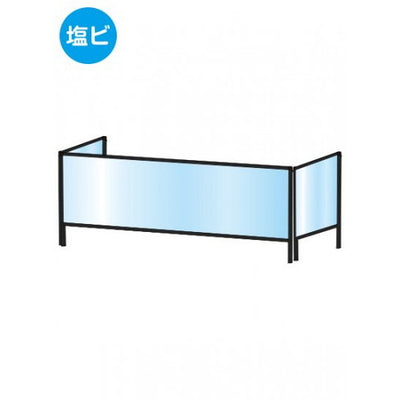 ブラックパーテーションスタンド三面450X1100(塩ビ仕様)BHBP3F450X1100Eの商品画像
