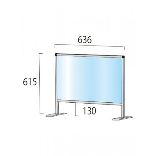 ブラックパーテーションスタンド450X600 (塩ビ仕様) BHBP450X600E