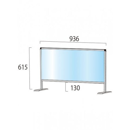 ブラックパーテーションスタンド450X900 BHBP450X900
