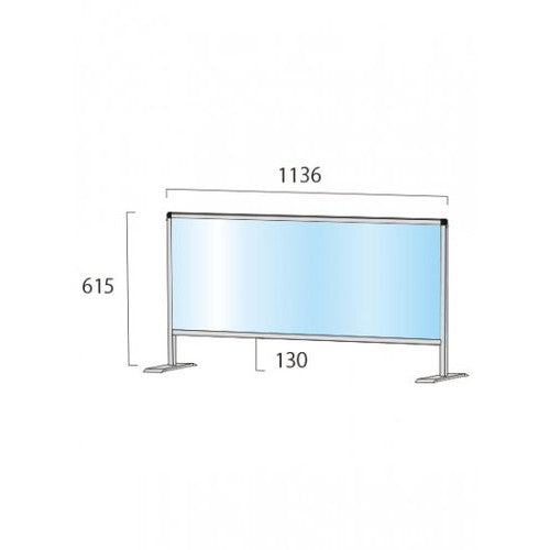 パーテーションスタンド450X1100 (塩ビ仕様) HBP450X1100E