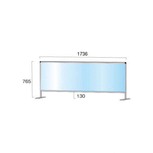 パーテーションスタンド600X1700 (塩ビ仕様) HBP600X1700E