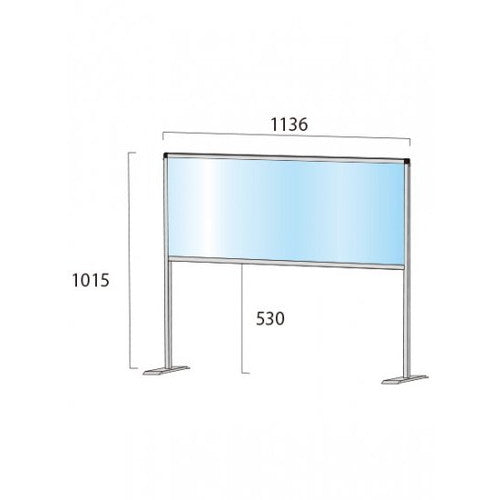 パーテーションスタンド450X1100ハイ (塩ビ仕様) HBPH450X1100E