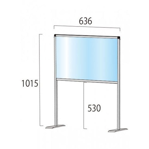 パーテーションスタンド450X600ハイ (塩ビ仕様) HBPH450X600E