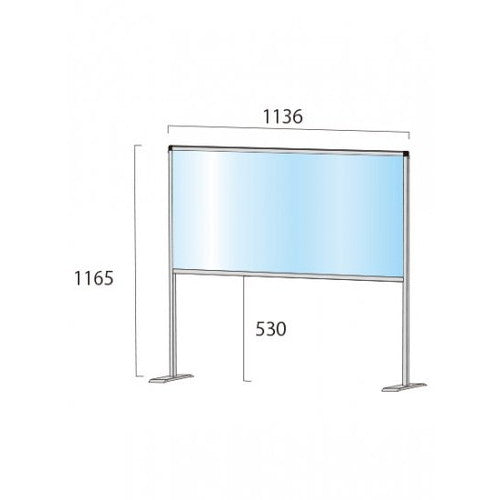 パーテーションスタンド600X1100ハイ (塩ビ仕様) HBPH600X1100E