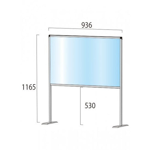 パーテーションスタンド600X900ハイ (塩ビ仕様) HBPH600X900E