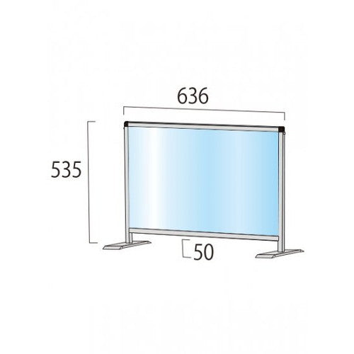 パーテーションスタンド450X600ロウ (塩ビ仕様) HBPL450X600E