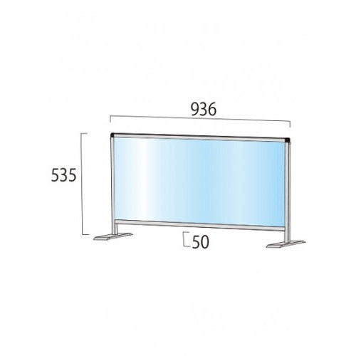 パーテーションスタンド450X900ロウ (塩ビ仕様) HBPL450X900E