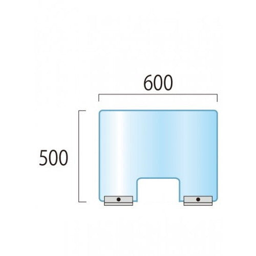 アクリルパーテーション窓付 500×600 APT-M500X600