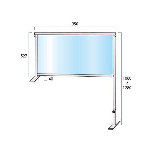 カウンターパーテーション450X900(塩ビ仕様) COHBP450X900E