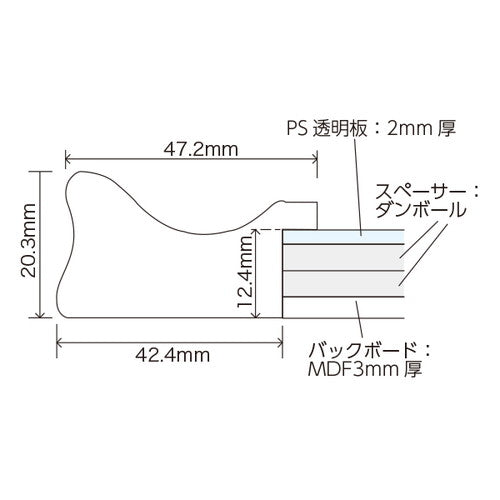 ポスターパネル ポスターフレーム NYフレーム A2 | 軽量な木目調の樹脂製ポスターフレーム。