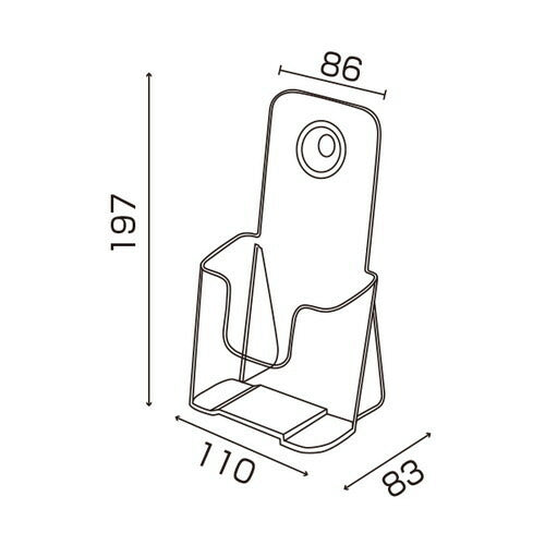 カタログケース 卓上タイプ A4三ツ折1段 T775 59162***