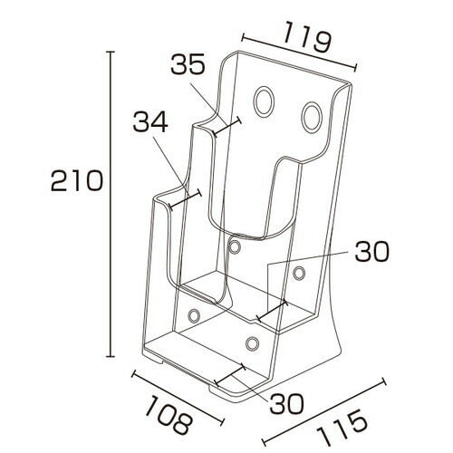 カタログケース 卓上タイプ A4三ツ折2段 T772 59168***
