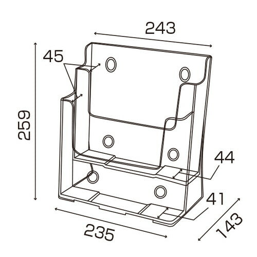 カタログケース 卓上タイプ A4 2段 T776 59169***