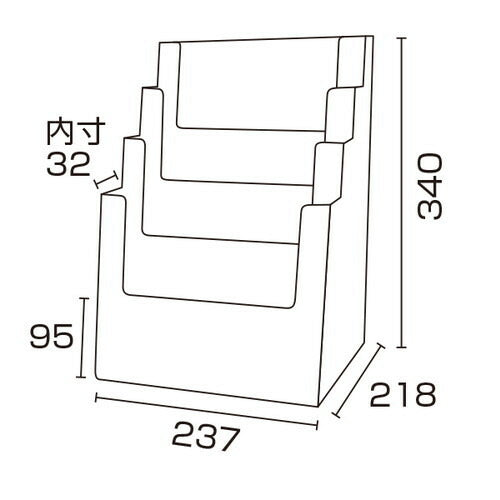 カタログスタンド 4C230 A4 4段 30027***