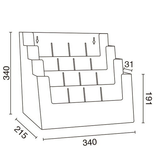 カタログホルダー 4C330 A4ヨコ 4段 60098***