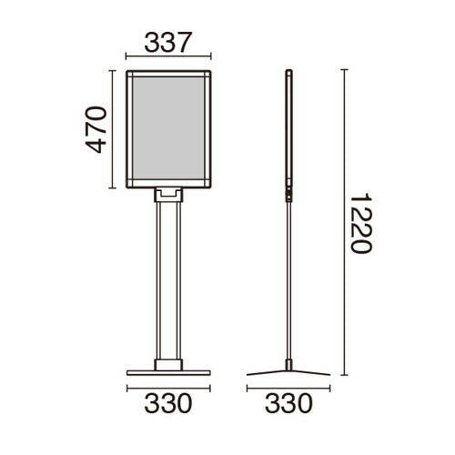 プリントメディアスタンドPM-3TK A3 (タテ・ヨコ)