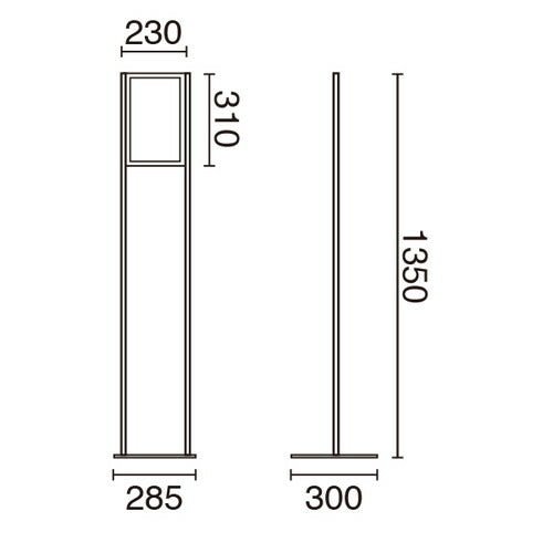 スリムフロア案内スタンド A4用 ブラック 57311-1*