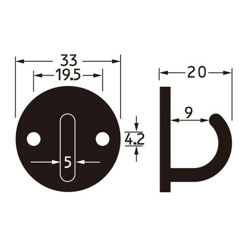 チェーン/ワイヤー取付パーツ 丸型オープンアイプレート 58790-50