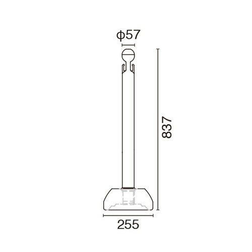 チェーンポール(注水式)ブラウン 30503BRN