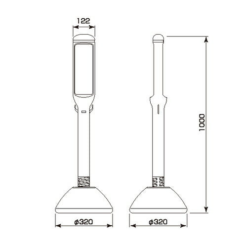 サインポール 835-140 本体のみ 54491-5*
