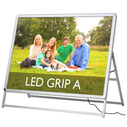 LEDグリップAB0横片面H1220銀39415***の商品画像